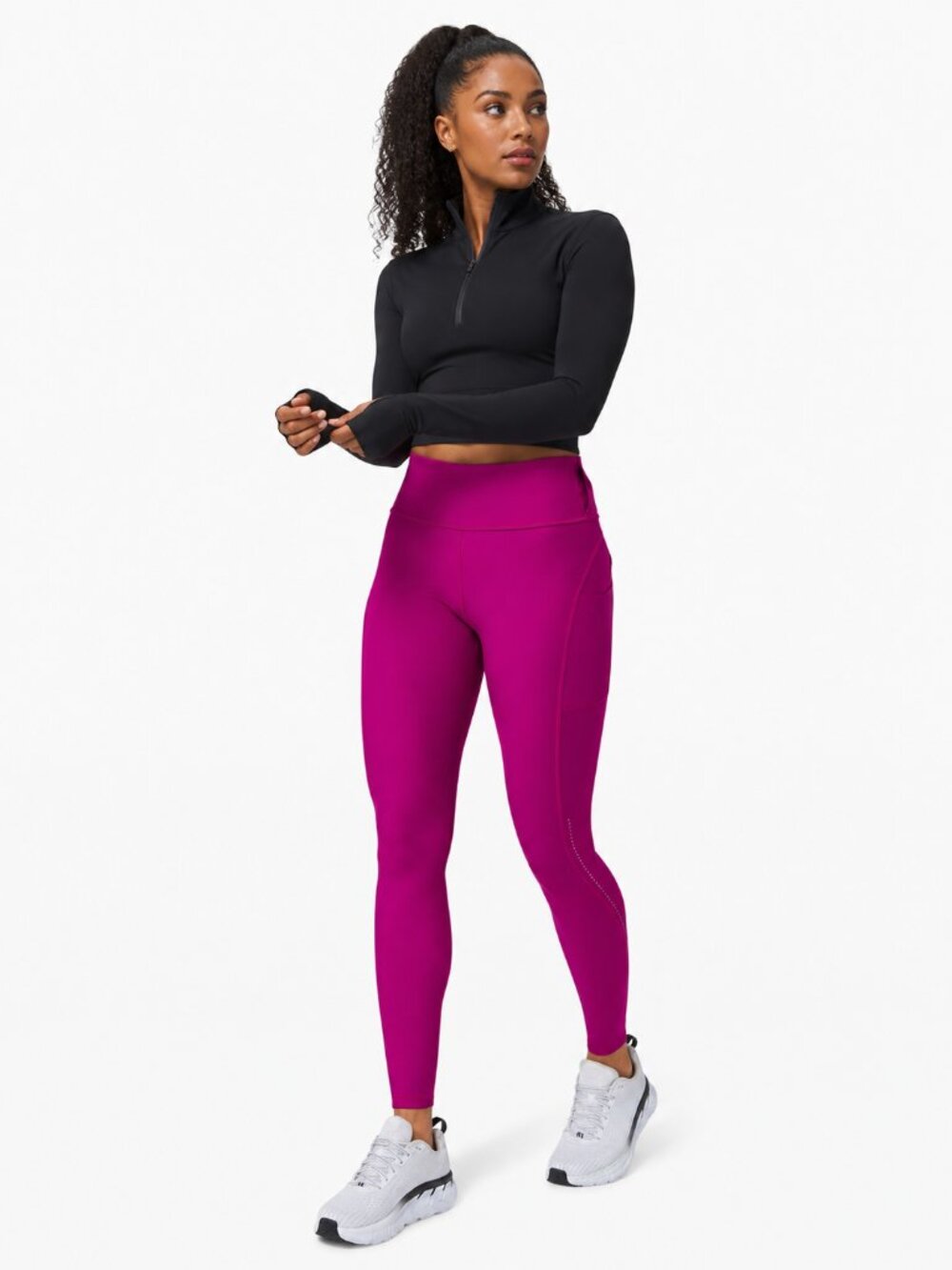 Lululemon Chase the Chill High Rise Tights Deep Fuschia Size 6 Running